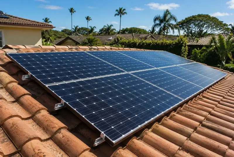 Installation de panneaux solaires à la Planche